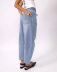 Monaco - Leo Barrel Jeans - Light Blue