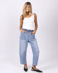 Monaco - Leo Barrel Jeans - Light Blue