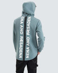 NENA AND PASADENA. GOBLIN BLUE DUAL CURVED SWEATER