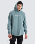 NENA AND PASADENA. GOBLIN BLUE DUAL CURVED SWEATER