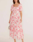 MINK PINK-  Bria Puff Sleeve Midi Dress