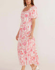 MINK PINK-  Bria Puff Sleeve Midi Dress