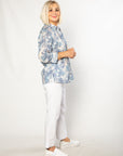 EQUINOX - 100% Cotton French Floral Print 3/4 sleeve Shirt