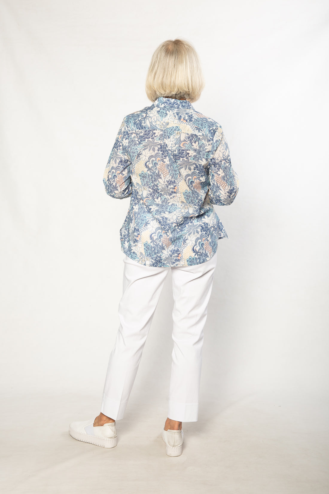 EQUINOX - 100% Cotton French Floral Print 3/4 sleeve Shirt