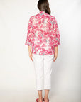 EQUINOX - 100% Cotton French Floral Print 3/4 sleeve Shirt