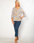 EQUINOX -  Soft Cotton Persian Tulip Top with Ruffle Cuffs