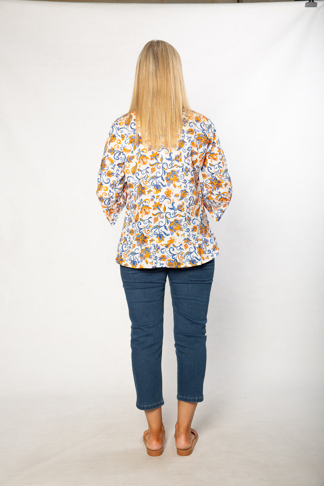 EQUINOX -  Soft Cotton Persian Tulip Top with Ruffle Cuffs