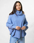 STELLA & GEMMA - Polo Neck Poncho Denim