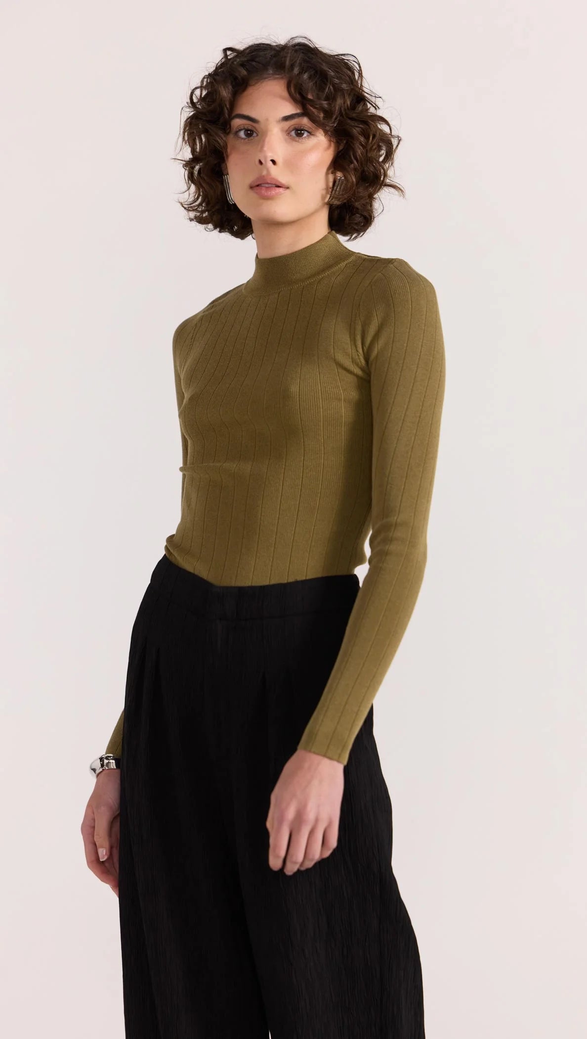 STAPLE THE LABEL- RENEE RIB KNIT TOP
