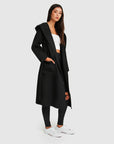 BELLE & BLOOM - Runaway Wool Blend Robe Coat
