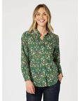 GORDON SMITH - Liberty Floral Print Shirt - Khaki