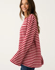 CARTEL & WILLOW - Harley Long Sleeve - Plum Stripe