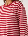 CARTEL & WILLOW - Harley Long Sleeve - Plum Stripe