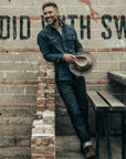 Taylor Stitch Stetson Democratic Jean in Green Cast Salvage Natural Indigo