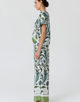 POL - Linne Silk Top - Linne Border Print