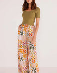 MINK PINK-  Laura Scallop Knit Tee.  Khaki