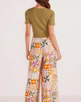 MINK PINK-  Laura Scallop Knit Tee.  Khaki