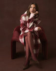 CARTEL & WILLOW - Berry Check Greta Coat - Berry