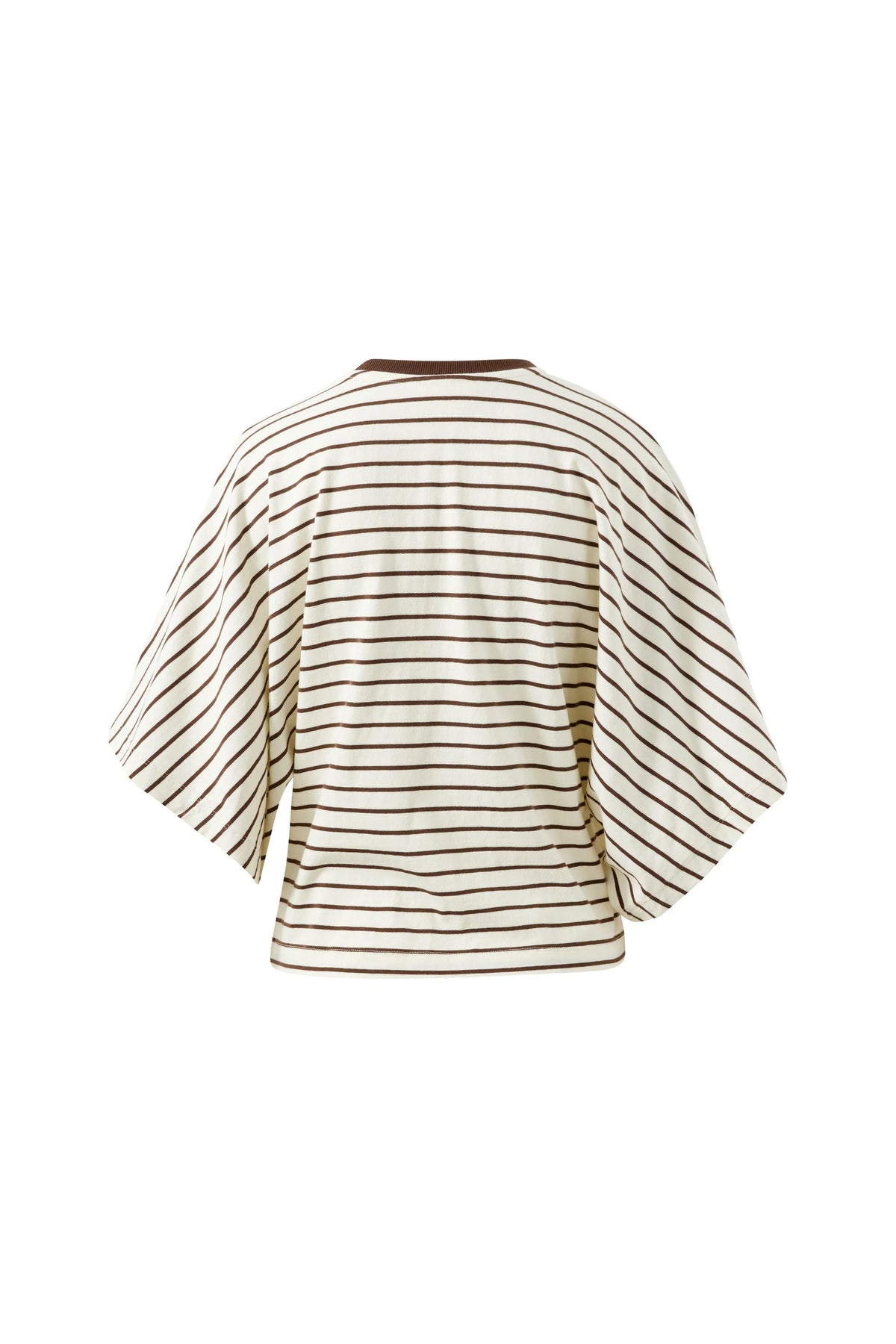CERES - Lucy Relaxed Sleeve Tee - Brown / Cream