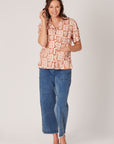 ELLIS AND DEWEY- Patterned Short Sleeved Shirt.