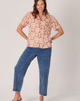 ELLIS AND DEWEY- Patterned Short Sleeved Shirt.