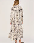 ELLIS AND DEWEY -  BUTTON THROUGH MAXI DRESS - SAND SHELL