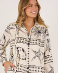 ELLIS AND DEWEY -  BUTTON THROUGH MAXI DRESS - SAND SHELL