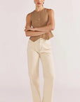 STAPLE THE LABEL- BAXTER STRAIGHT LEG JEANS- ECRU