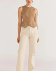 STAPLE THE LABEL- BAXTER STRAIGHT LEG JEANS- ECRU