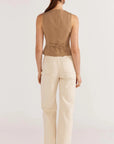 STAPLE THE LABEL- BAXTER STRAIGHT LEG JEANS- ECRU