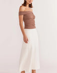 STAPLE THE LABEL -  Celia Off Shoulder Top Latte