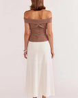 STAPLE THE LABEL -  Celia Off Shoulder Top Latte