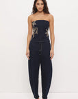 MON RENN -  Cora Denim Barrel Jean - Ink Blue