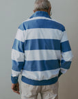 GOONDIWINDI COTTON- Rugby Top.  White/ Deep Blue