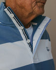 GOONDIWINDI COTTON- Rugby Top.  White/ Deep Blue