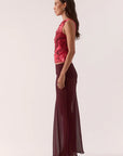SOVRE - Florence Top. Raspberry