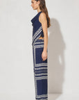 MON RENN - Serafina Top Navy Base Cream