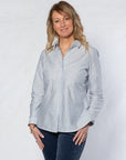 EQUINOX - Long Sleeve Stripe Shirt - Blue