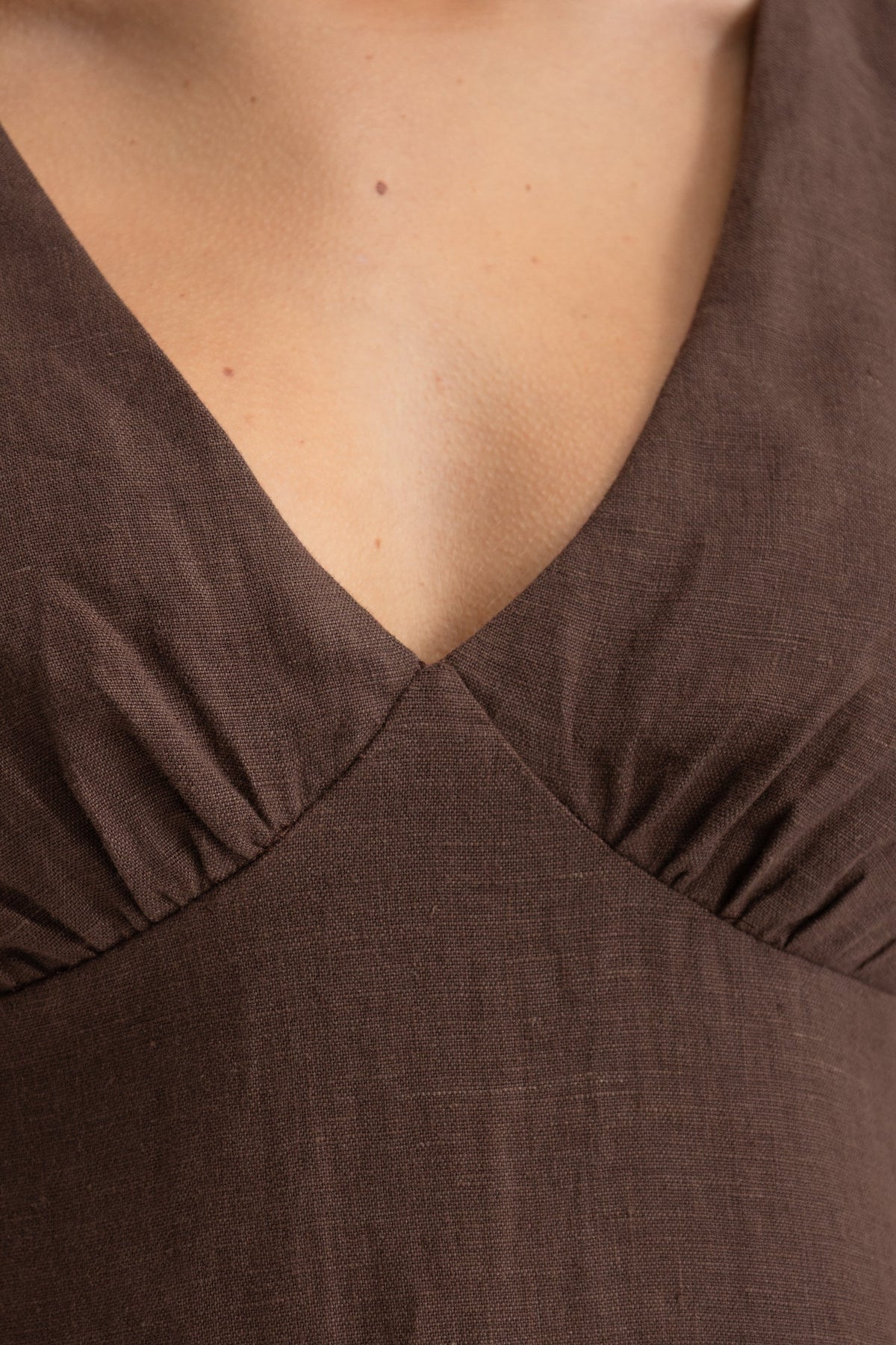 ORTC - Miley Linen Mini Dress - Carob