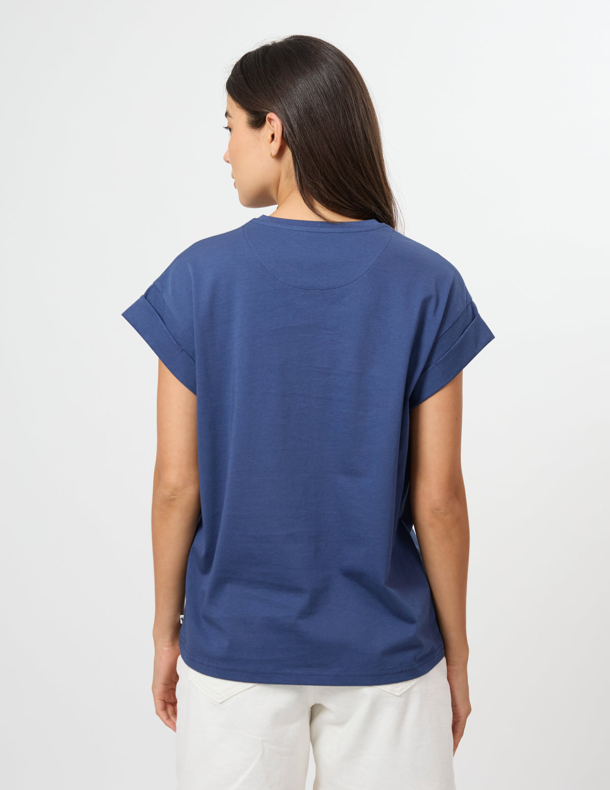 STELLA AND GEMMA - Cuff Tee - Ocean Blue