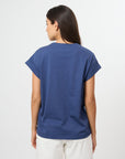 STELLA AND GEMMA - Cuff Tee - Ocean Blue