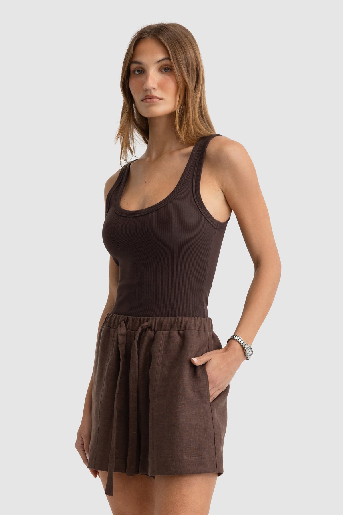 ORTC - Luna Linen Short - Carob