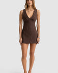 ORTC - Miley Linen Mini Dress - Carob