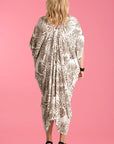 BODACIOUS-  CUSHLA DRESS - PALM WHITE