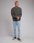 SILENT THEORY BOX CREW Khaki and Charcoal