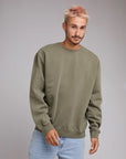 SILENT THEORY BOX CREW Khaki and Charcoal
