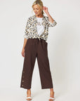 GORDON SMITH- Urban Print Linen Shirt.  Animal Print
