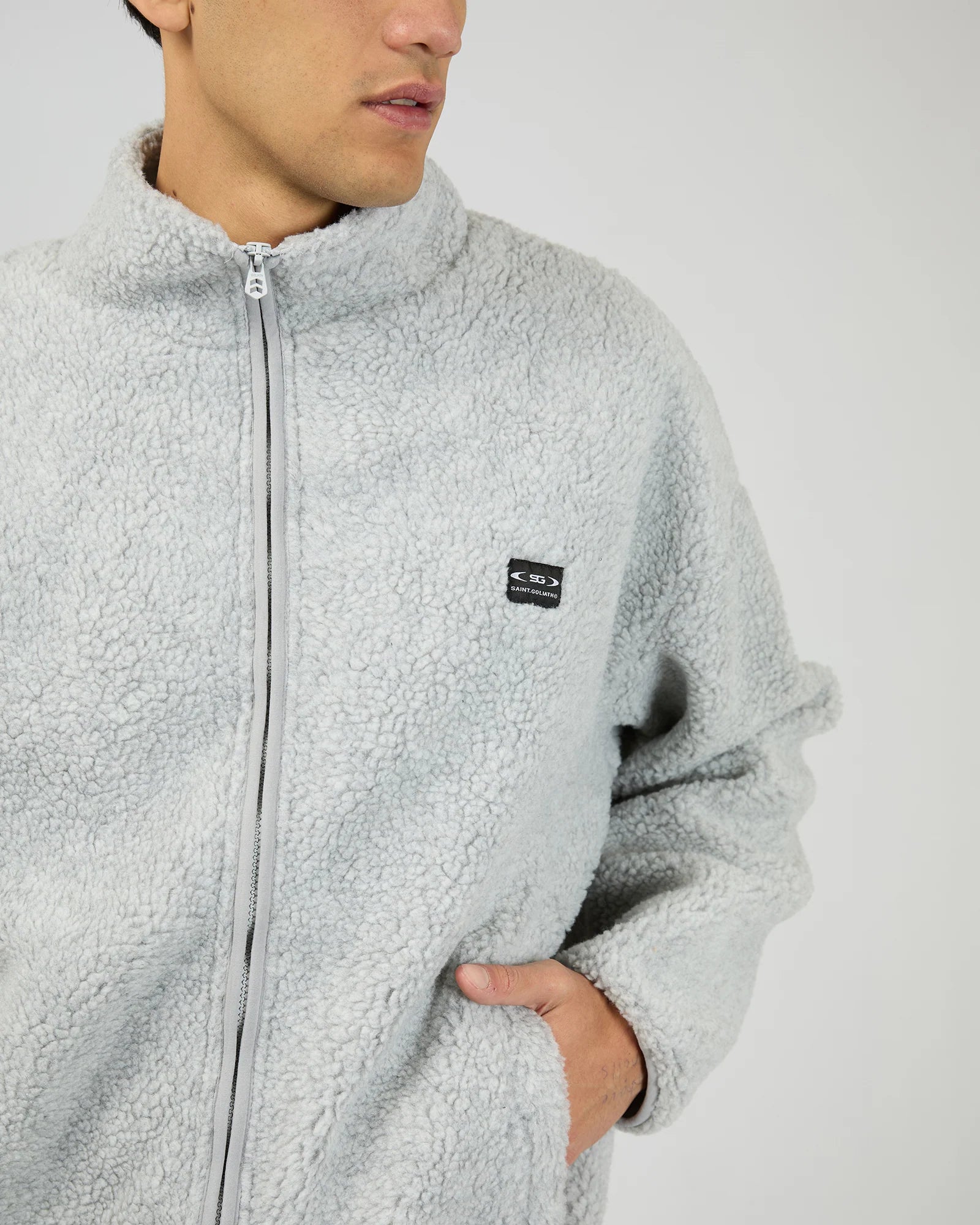 ST GOLIATH - Melange Polar Jacket - Grey Marle