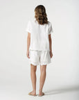 GOONDIWINDI COTTON - Oversized Embroidered Hemline Top.  White