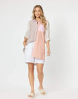THREADZ-   Summer Stripe Shirt - PAPAYA